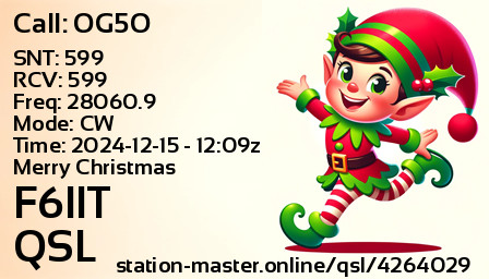 QSL Card for F6IIT QSO with OG5O
