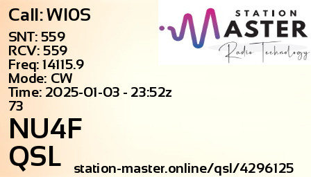 QSL Card for NU4F QSO with WI0S