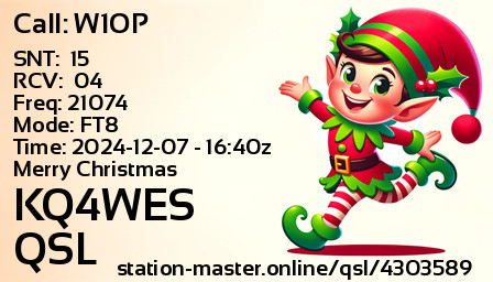 QSL Card for KQ4WES QSO with W1OP