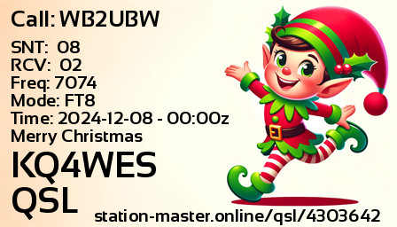 QSL Card for KQ4WES QSO with WB2UBW