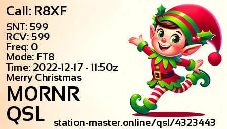 QSL Card for M0RNR QSO with R8XF