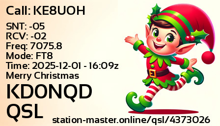 QSL Card for KD0NQD QSO with KE8UOH