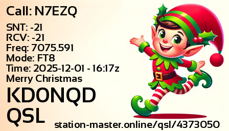 QSL Card for KD0NQD QSO with N7EZQ