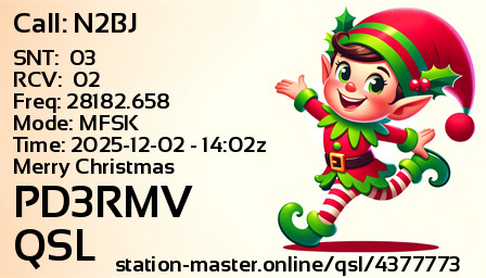 QSL Card for PD3RMV QSO with N2BJ