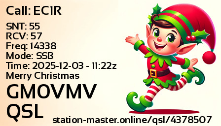 QSL Card for GM0VMV QSO with EC1R