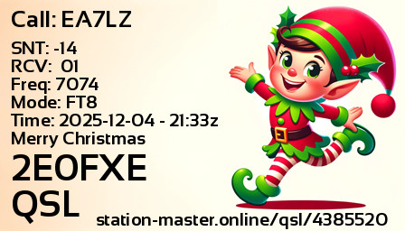 QSL Card for 2E0FXE QSO with EA7LZ
