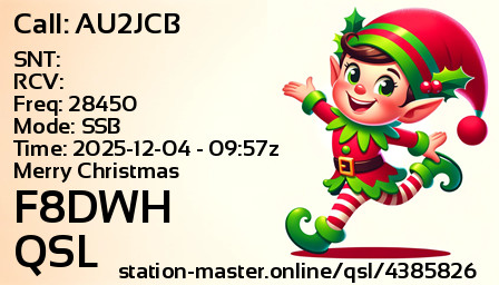 QSL Card for F8DWH QSO with AU2JCB