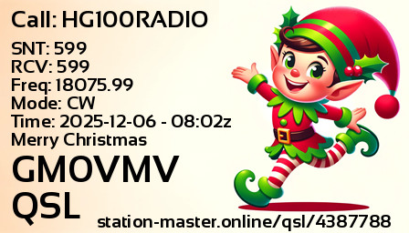 QSL Card for GM0VMV QSO with HG100RADIO