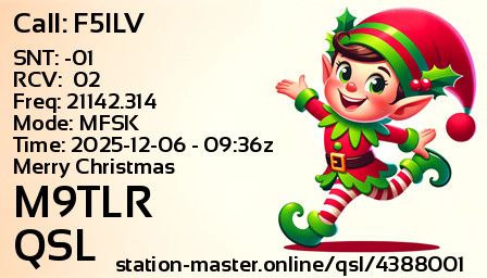 QSL Card for M9TLR QSO with F5ILV