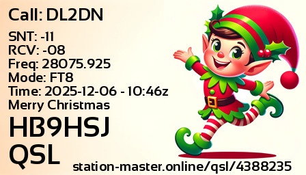 QSL Card for HB9HSJ QSO with DL2DN
