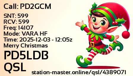 QSL Card for PD5LDB QSO with PD2GCM