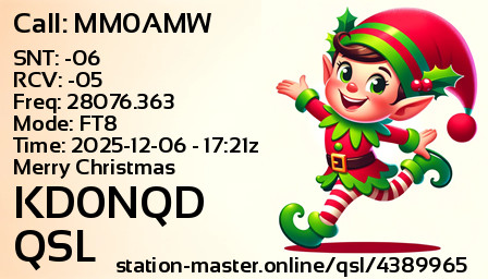 QSL Card for KD0NQD QSO with MM0AMW