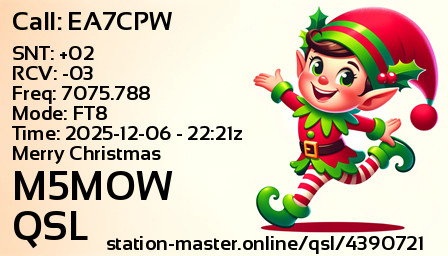 QSL Card for M5MOW QSO with EA7CPW