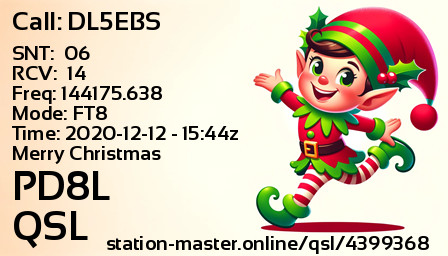 QSL Card for PD8L QSO with DL5EBS