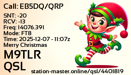 QSL Card for M9TLR QSO with EB5DQ/QRP