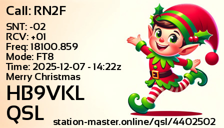QSL Card for HB9VKL QSO with RN2F