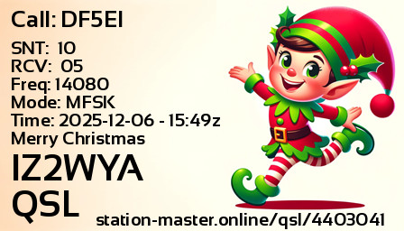 QSL Card for IZ2WYA QSO with DF5EI
