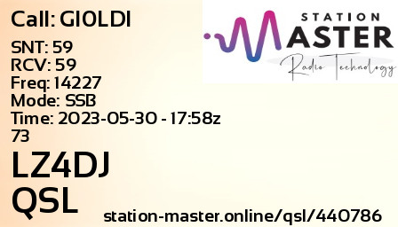 QSL Card for LZ4DJ QSO with GI0LDI