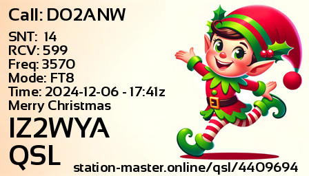 QSL Card for IZ2WYA QSO with DO2ANW