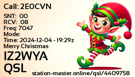 QSL Card for IZ2WYA QSO with 2E0CVN