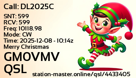 QSL Card for GM0VMV QSO with DL2025C