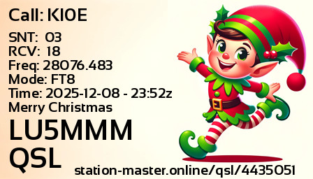QSL Card for LU5MMM QSO with KI0E