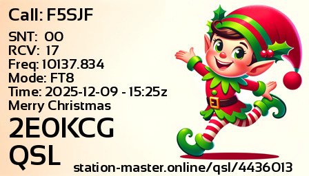 QSL Card for 2E0KCG QSO with F5SJF