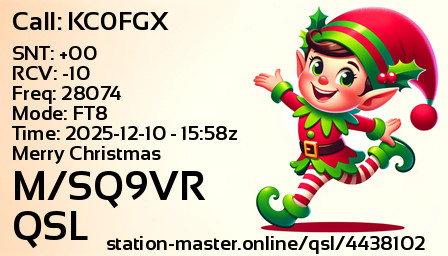 QSL Card for M/SQ9VR QSO with KC0FGX