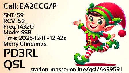 QSL Card for PD3RL QSO with EA2CCG/P