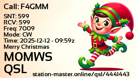 QSL Card for M0MWS QSO with F4GMM