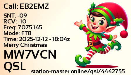 QSL Card for MW7VCN QSO with EB2EMZ