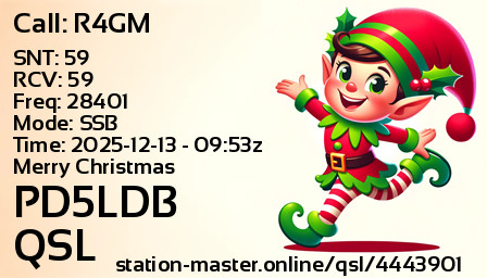 QSL Card for PD5LDB QSO with R4GM
