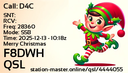 QSL Card for F8DWH QSO with D4C