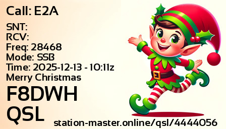 QSL Card for F8DWH QSO with E2A