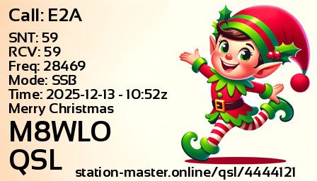 QSL Card for M8WLO QSO with E2A