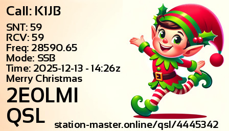 QSL Card for 2E0LMI QSO with K1JB