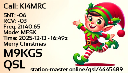 QSL Card for M9KGS QSO with KI4MRC