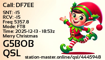 QSL Card for G5BOB QSO with DF7EE