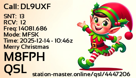 QSL Card for M8FPH QSO with DL9UXF