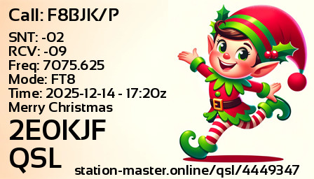 QSL Card for 2E0KJF QSO with F8BJK/P