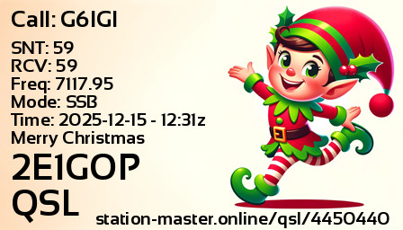 QSL Card for 2E1GOP QSO with G6IGI