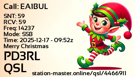QSL Card for PD3RL QSO with EA1BUL