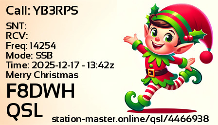 QSL Card for F8DWH QSO with YB3RPS