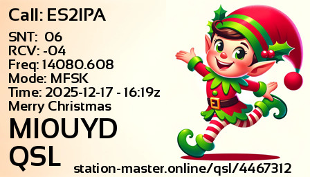 QSL Card for MI0UYD QSO with ES2IPA