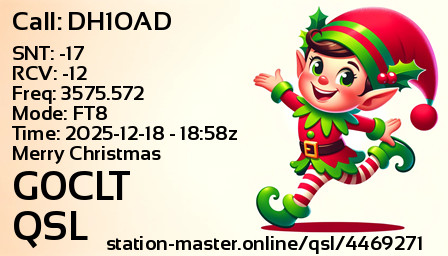 QSL Card for G0CLT QSO with DH1OAD