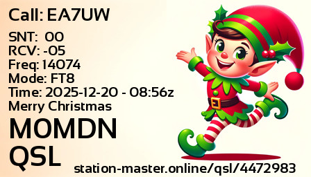 QSL Card for M0MDN QSO with EA7UW