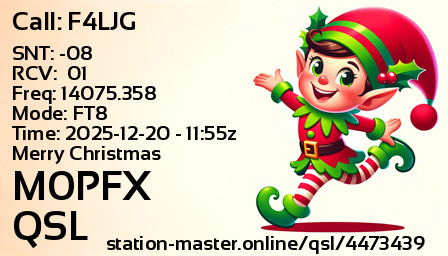 QSL Card for M0PFX QSO with F4LJG