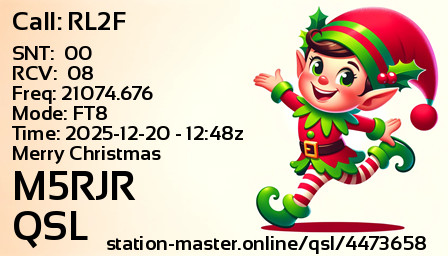 QSL Card for M5RJR QSO with RL2F