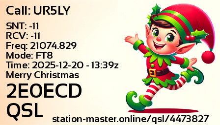 QSL Card for 2E0ECD QSO with UR5LY
