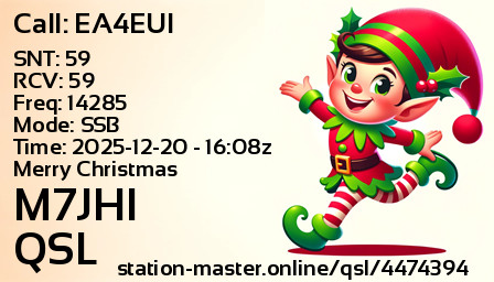 QSL Card for M7JHI QSO with EA4EUI